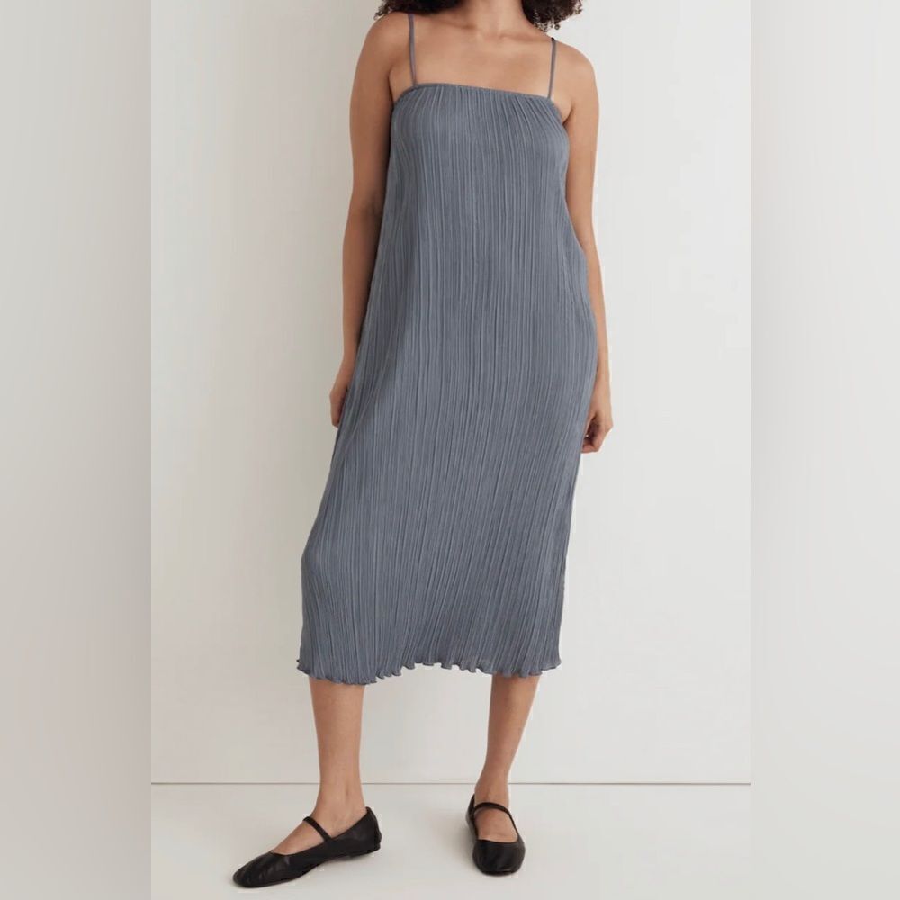 Madewell The Goldie Dress in Plissé NWT Size 00